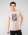 Shop With a Plan Half Sleeve T-Shirt Baby Pink  -Front