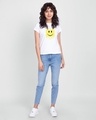 Shop With A Smile Half Sleeve Printed T-Shirt White-Design