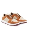 Shop Women's Brown & Beige Color Block Sneakers