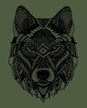 Shop Wolf Doodle Half T-Shirt
