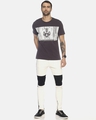 Shop Men's Dark Grey Barcode Tiger Printed T Shirt