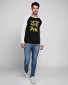 Shop Wolverine Poster Full Sleeve Raglan T-Shirt Black - White (XML)-Full