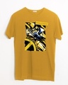 Shop Wolverine Poster Half Sleeve T-Shirt Mustard Yellow (XML)-Front