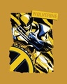 Shop Wolverine Poster Half Sleeve T-Shirt Mustard Yellow (XML)