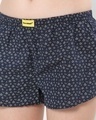 Shop Women's Black All Over Self Design Printed Boxers