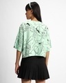 Shop Women's Green All Over Printed Oversized Short Top-Design