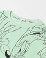 Shop Women's Green All Over Printed Oversized Short Top