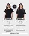 Shop Women's Black All Over Printed Oversized T-shirt-Full
