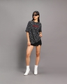 Shop Women's Black All Over Printed Oversized T-shirt