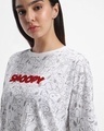 Shop Women's White All Over Snoopy Printed Oversized T-shirt