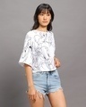 Shop Women's White All Over Tweety Printed Oversized Short Top-Design
