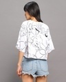Shop Women's White All Over Tweety Printed Oversized Short Top-Full