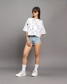 Shop Women's White All Over Tweety Printed Oversized Short Top