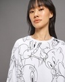 Shop Women's White All Over Tweety Printed Oversized Short Top