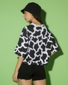 Shop Women's Black All Over Printed Oversized Short Top-Design
