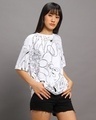 Shop Women's White All Over Printed Oversized T-shirt-Design