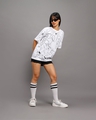 Shop Women's White All Over Printed Oversized T-shirt