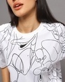 Shop Women's White All Over Printed Oversized T-shirt