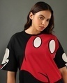 Shop Women's Black Mickey Graphic Printed Oversized Plus Size T-shirt
