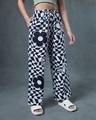Shop Women's White All Over Printed Oversized Pyjamas-Front