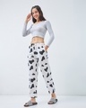 Shop Women's White & Black All Over Printed Pyjamas-Full