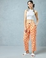 Shop Women's Orange All Over Printed Pyjamas-Full