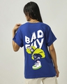 Shop Women's Blue Bad Guy Billie Graphic Printed Boyfriend T-shirt-Front
