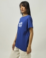 Shop Women's Blue Bad Guy Billie Graphic Printed Boyfriend T-shirt-Design