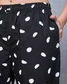 Shop Women's Black All Over Printed Oversized Wide Leg Pyjamas