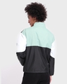Shop Women's Black Color Block Plus Size Windcheater Jacket-Design