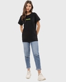 Shop Women's Black Moody Graphic Printed Boyfriend T-shirt-Full