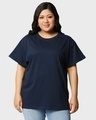 Shop Pack of 2 Women's Black & Blue Plus Size Boyfriend T-shirt-Design