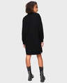 Shop Women's Black Cold Outside Typography Oversized Dress-Design