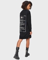 Shop Women's Black Error Typography Oversized Dress-Design