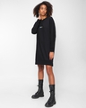 Shop Women's Black Error Typography Plus Size Oversized Dress-Design