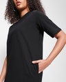 Shop Women's Black Oversized T-Shirt Dress