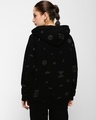 Shop Women's Black AOP Oversized Hoodie-Design