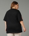 Shop Women's Black Graphic Printed Oversized Plus Size T-shirt-Design