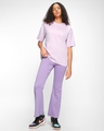 Shop Pack of 2 Women's Off White & Purple Oversized T-shirt