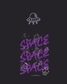 Shop Women's Black Space Typography Oversized Hoodie