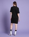 Shop Women's Black & White Mickey Typography Oversized Dress-Design