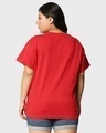 Shop Pack of 2 Women's Red & Black Plus Size Boyfriend T-shirt-Full