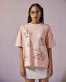 Shop Women's Pink BTS Better Together Graphic Printed Oversized T-shirt-Front