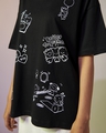 Shop Women's Black BTS Better Together Graphic Printed Oversized T-shirt