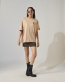 Shop Women's Brown BTS Universal Star Graphic Printed Oversized T-shirt