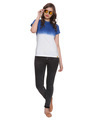 Shop Women Casual Blue Solid Top-Full