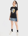 Shop Women's Black Certified Troublemakers Graphic Printed T-shirt-Full