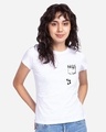 Shop Women's White Climbing pocket panda Graphic Printed T-shirt-Front