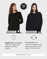Shop Women's Black Mickeys Kingdom Graphic Printed Oversized Sweatshirt-Design