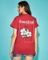 Shop Women's Red Consistent Graphic Printed Boyfriend T-shirt-Front